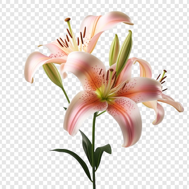 PSD flor de lirio png aislada en un fondo transparente