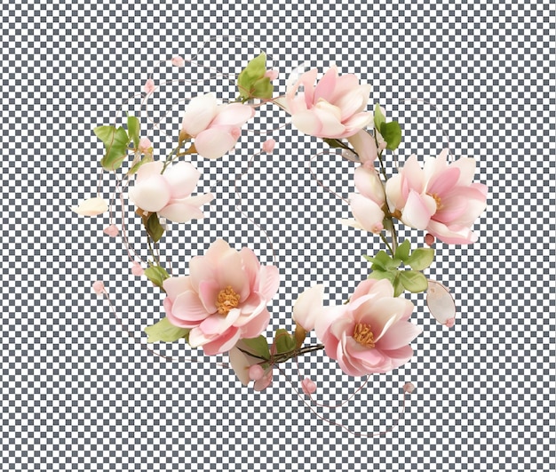 Flor de loto bonita Vino de pelo de novia aislado sobre un fondo transparente