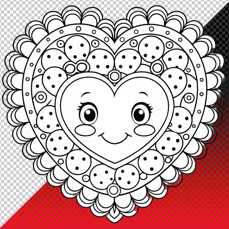 PSD flor de mehndi con marco en forma de decoración de corazón en adorno de garabato oriental étnico