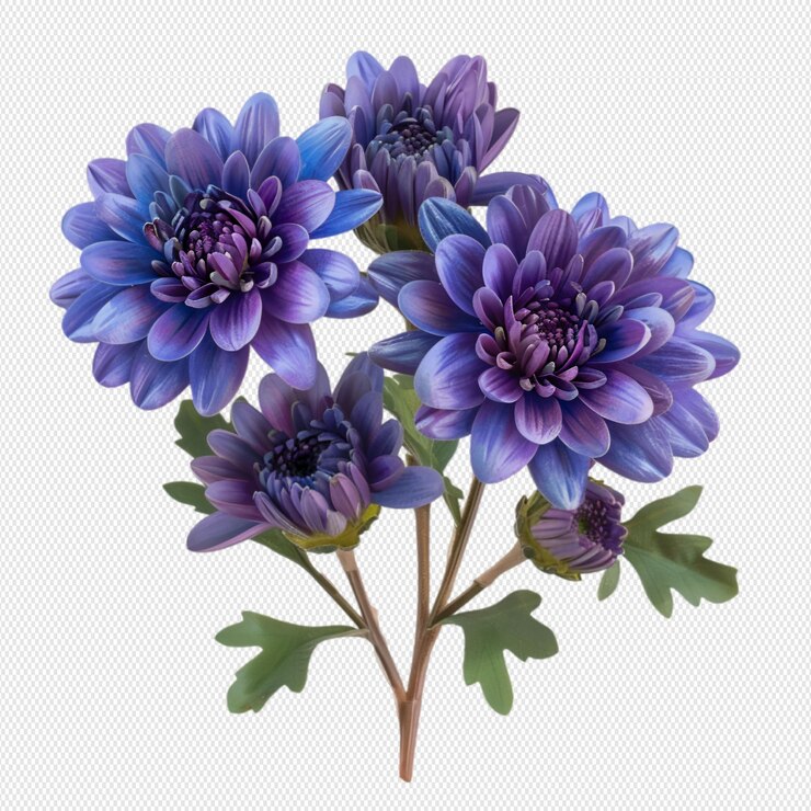 Flor morada sobre fondo blanco