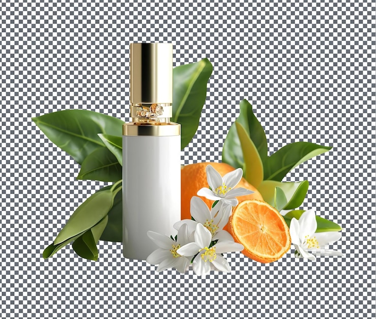 PSD flor de naranja natural y fresca aislada sobre un fondo transparente