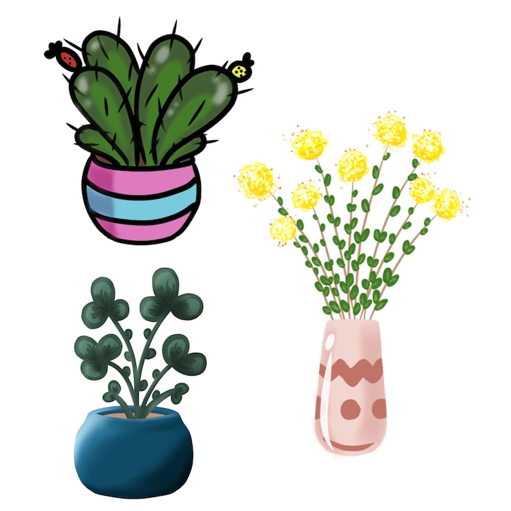 PSD flor no vaso