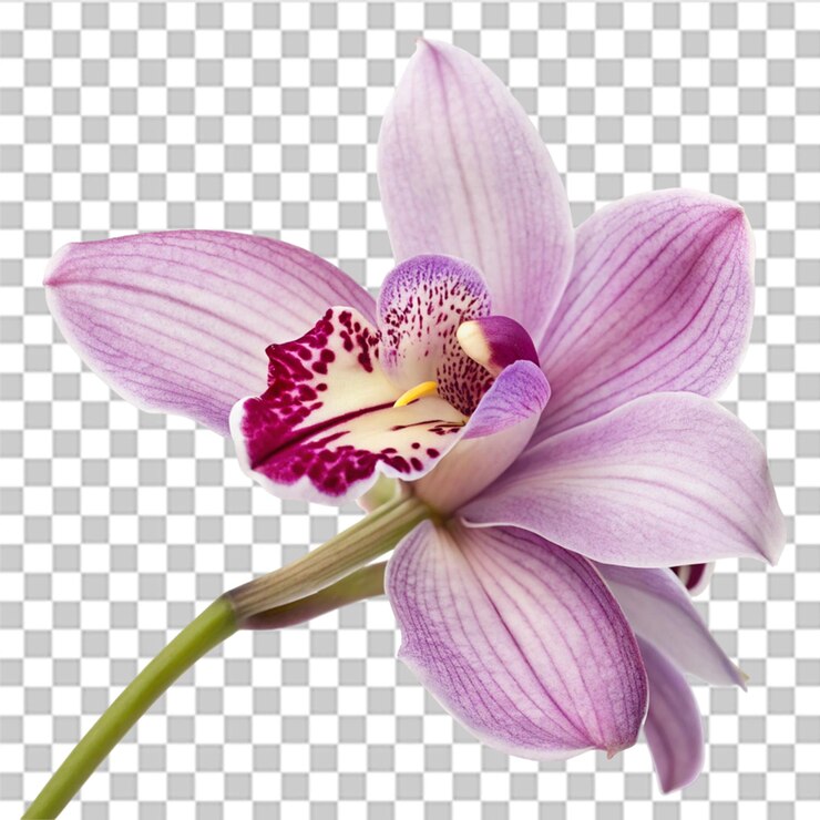 PSD flor de orquídea para tratamientos de spa aislada sobre un fondo transparente