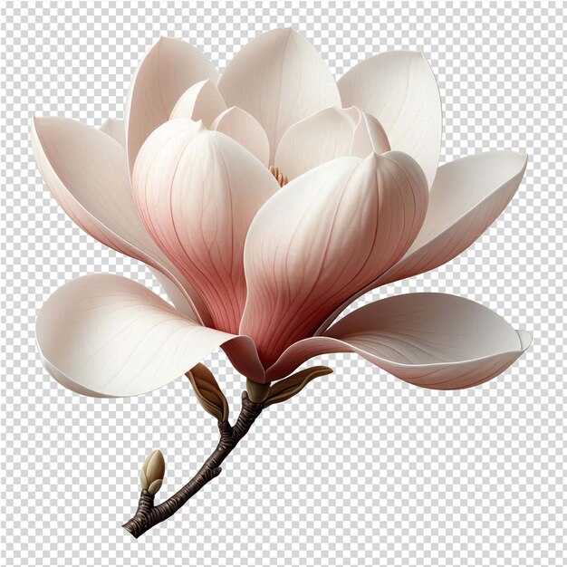 Una flor con la palabra magnolia en ella