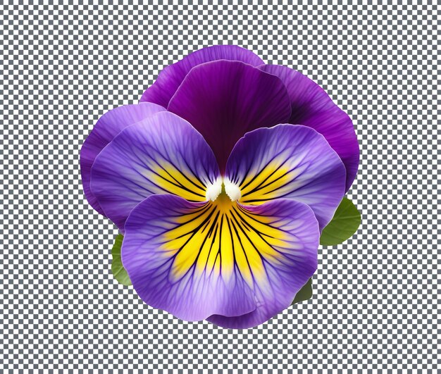 PSD flor de pansy aislada en un fondo transparente