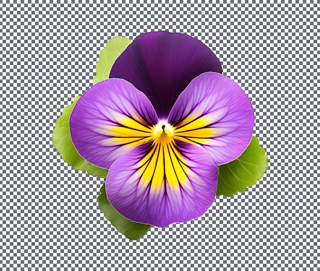 PSD flor de panza violeta aislada en un fondo transparente