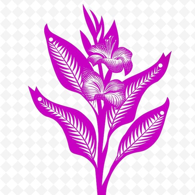 PSD una flor púrpura con una flor pórpura en ella