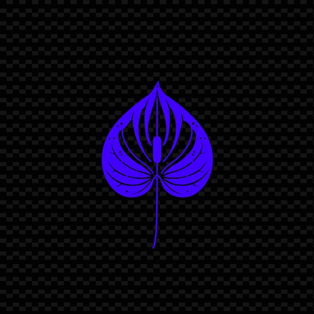 PSD una flor que es púrpura y azul sobre un fondo negro