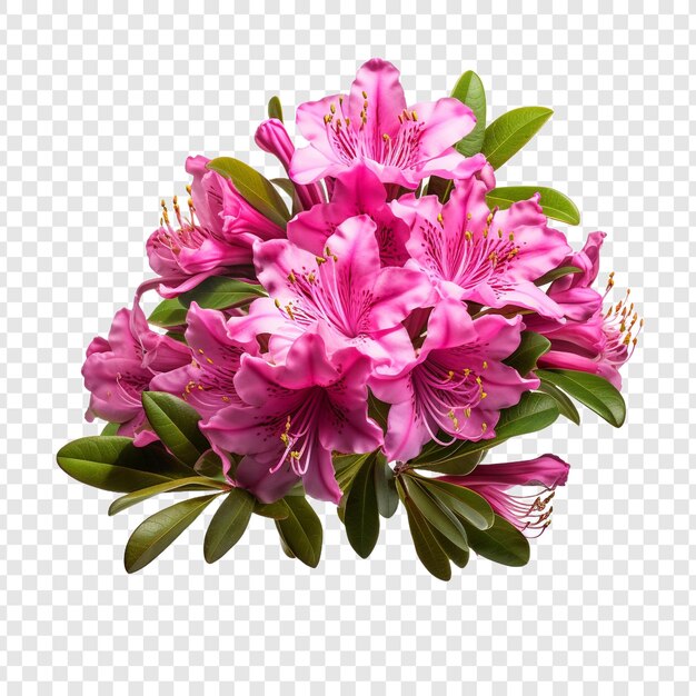 PSD flor de rododendro png aislada en un fondo transparente