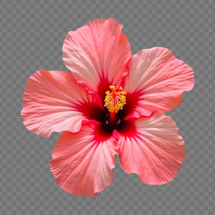 PSD flor rosa aislada en un fondo transparente