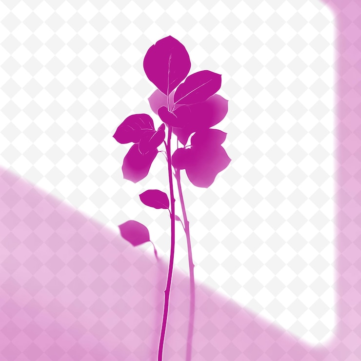 PSD una flor rosa con pétalos púrpuras en la esquina de la imagen