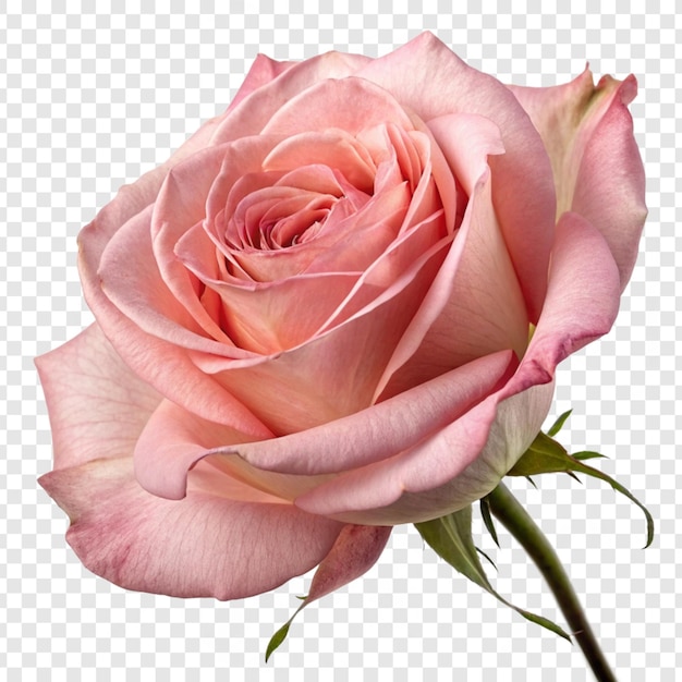 Flor de rosa png aislada en un fondo transparente