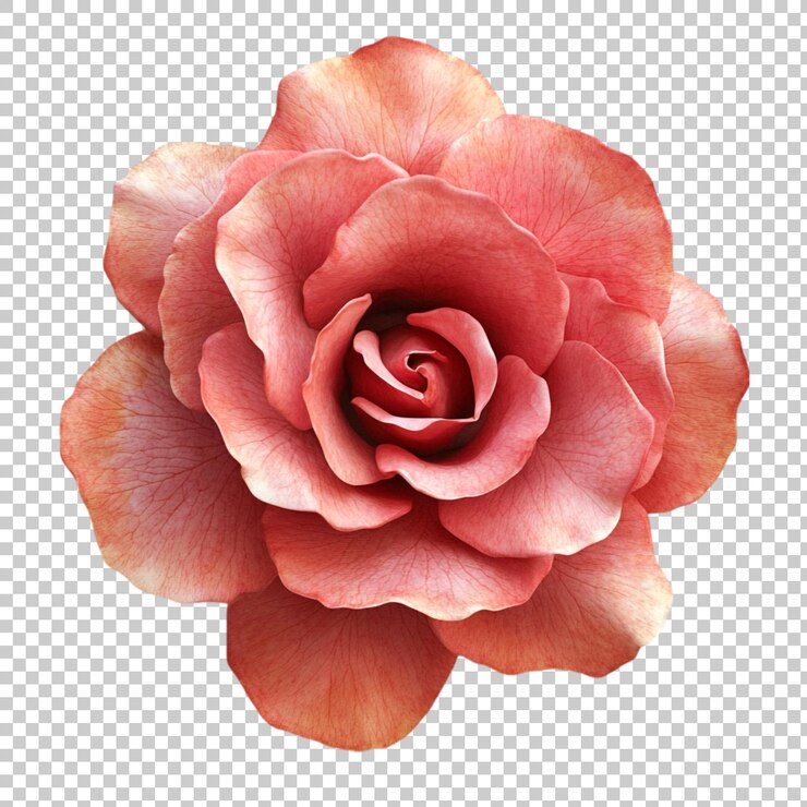 PSD flor de rosa png aislado en fondo transparente
