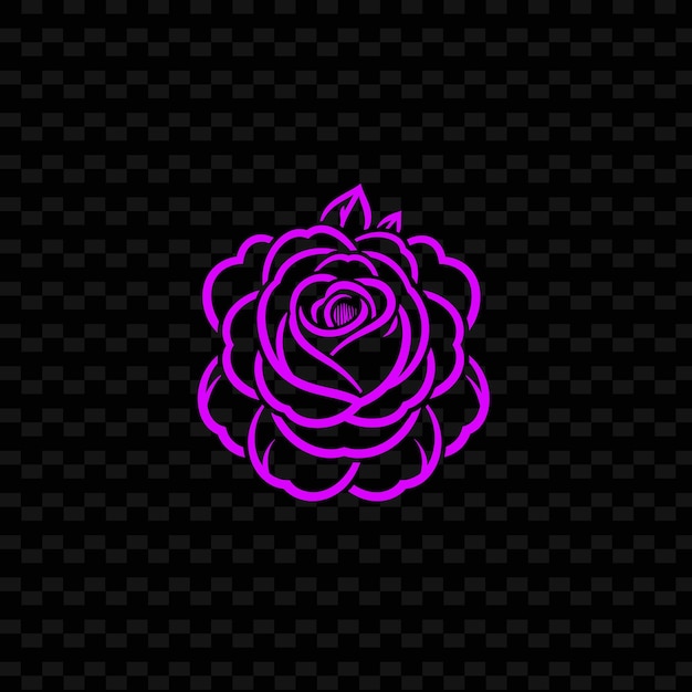 PSD flor rosa sobre un fondo negro con un fondo negro