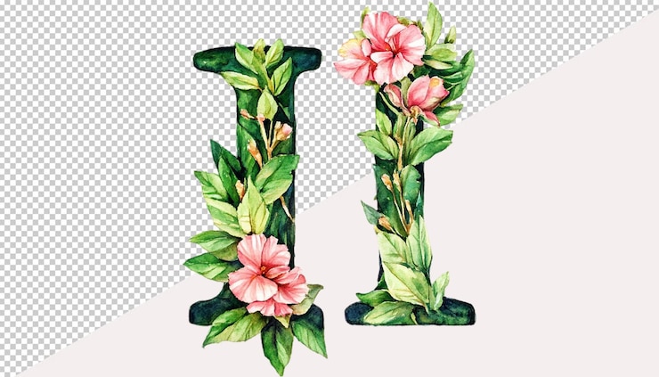 PSD flor sobre un fondo transparente