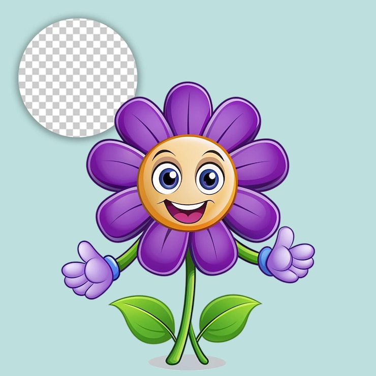 PSD flor sobre un fondo transparente