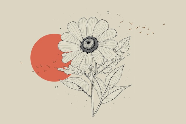 flor vintage e nostalgia de rosas em um estilo de esboço preto e branco com um fundo branco