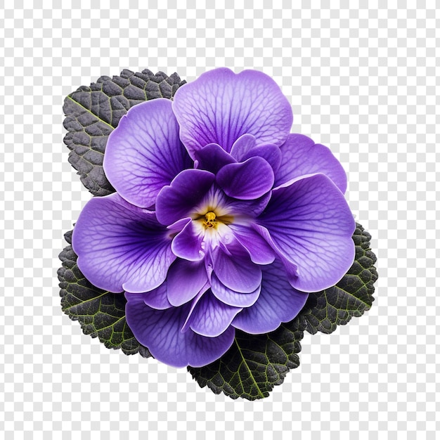 PSD flor violeta africana isolada em fundo transparente