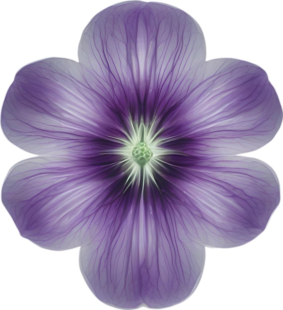 Flor violeta closeup brilhante translúcida flor de cor violeta