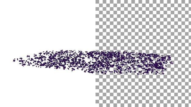 PSD flor violeta sin sombra 3d render