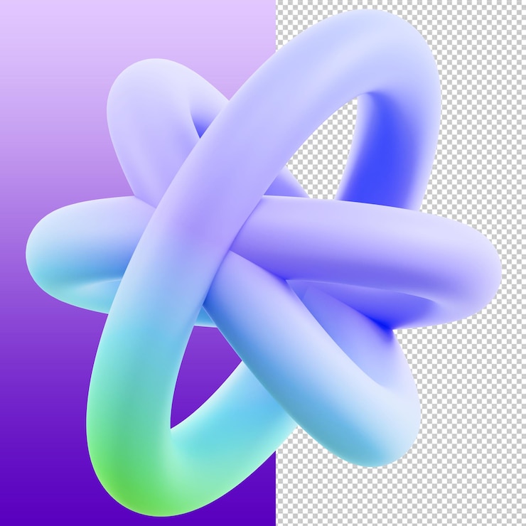 PSD floral abstract 3d illustration