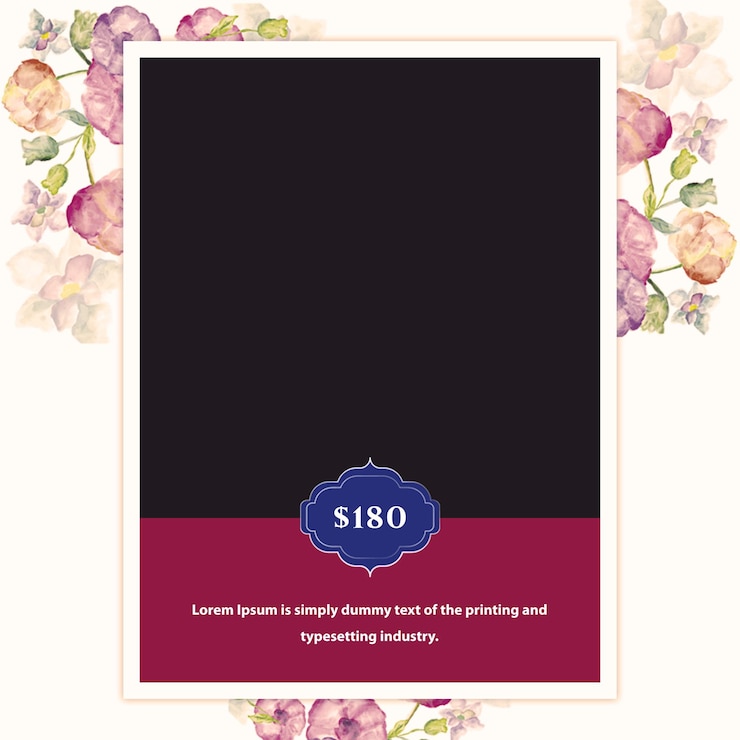 PSD floral frame graphics