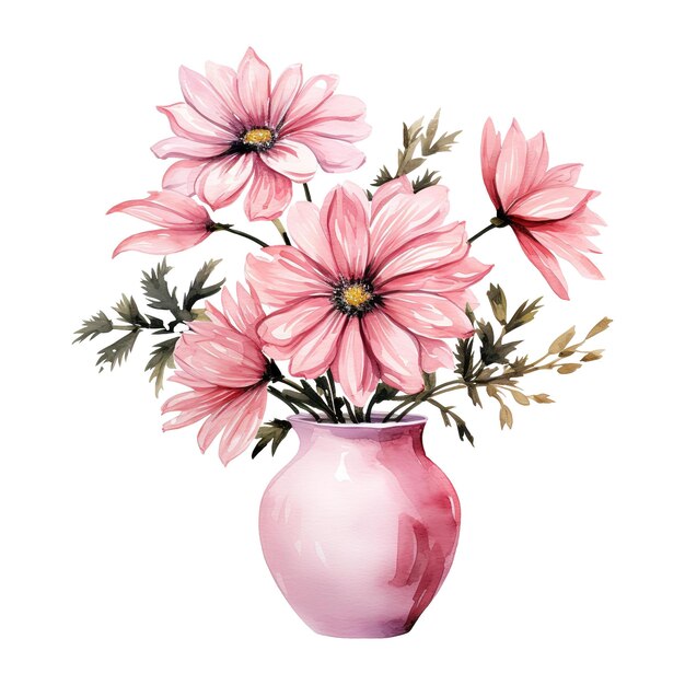 PSD florale eleganz valentinsblume auf vase eine schöne anordnung für romantische feiern