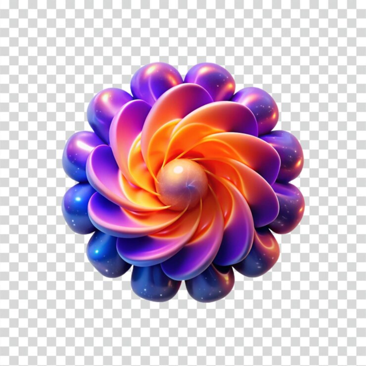 PSD flores 3d abstratas