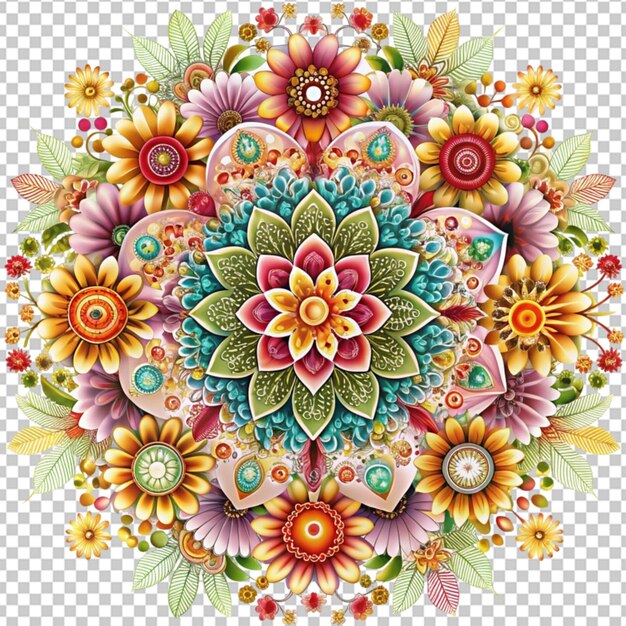 Flores abstractas con patrones intrincados
