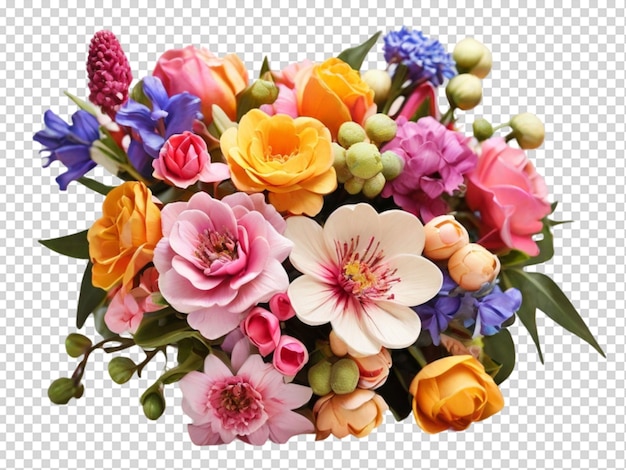 PSD flores e folhas de rosa png