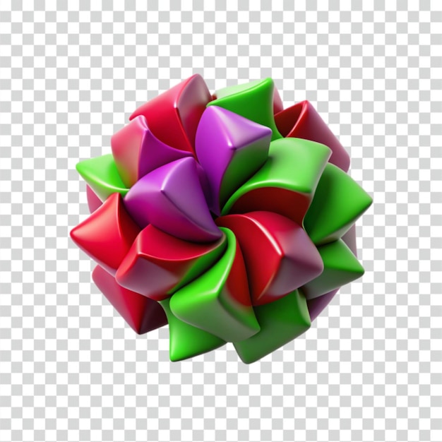Flores geométricas 3D abstractas