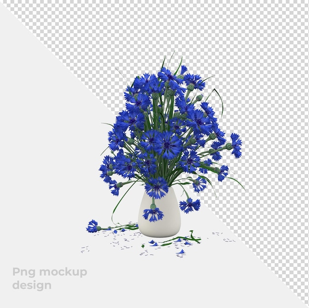 Flores render 3d decoración y diseño de interiores