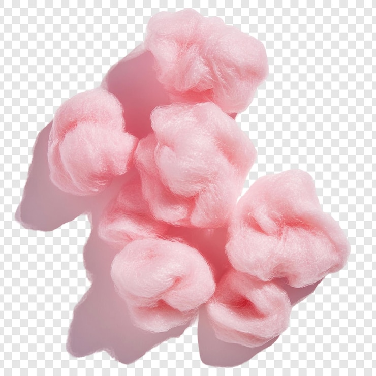 PSD flores rosadas sobre un fondo transparente