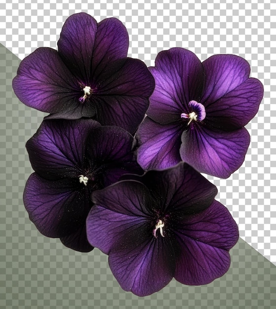 Flores roxas florescendo em um jardim vibrante cortado em stock png