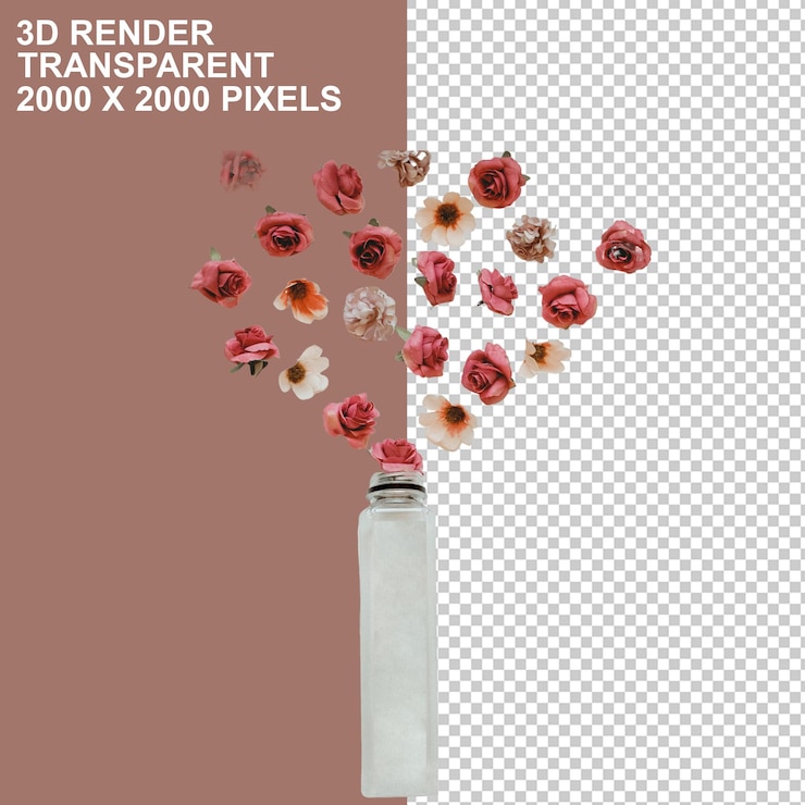 PSD flores de san valentin