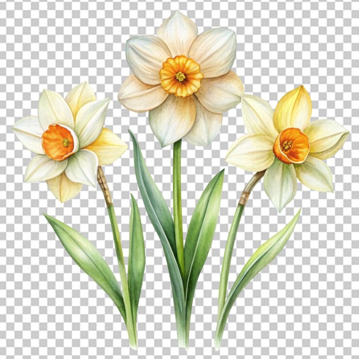 PSD flores sobre un fondo transparente
