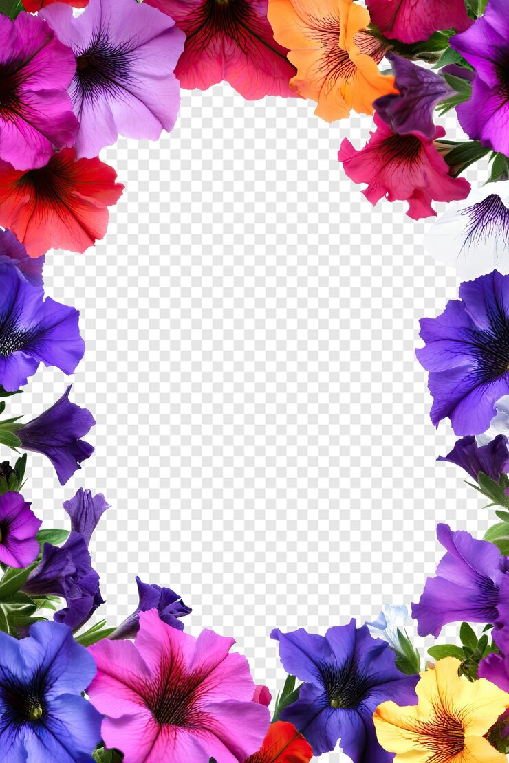PSD flores sobre un fondo transparente
