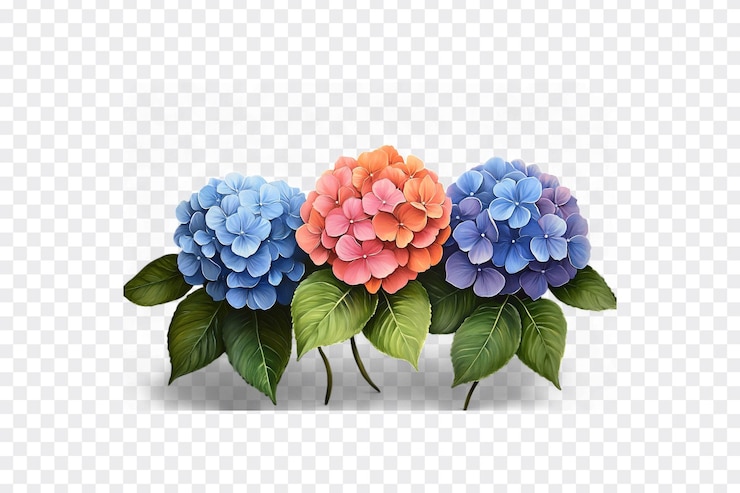 PSD flores sobre um fundo transparente