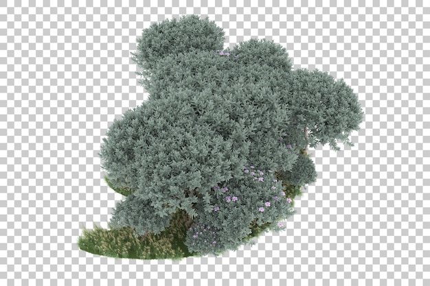 Floresta em fundo transparente. renderização em 3d - ilustração