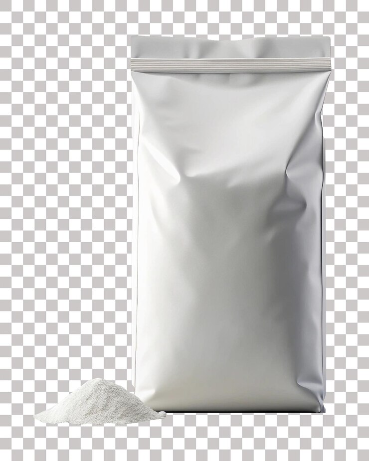 PSD flour packet isolated on transparent background