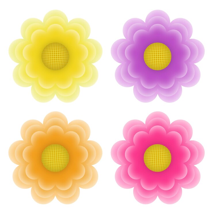 flowers design editable transparent background on psd file
