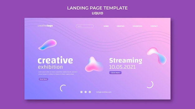PSD flüssige landingpage
