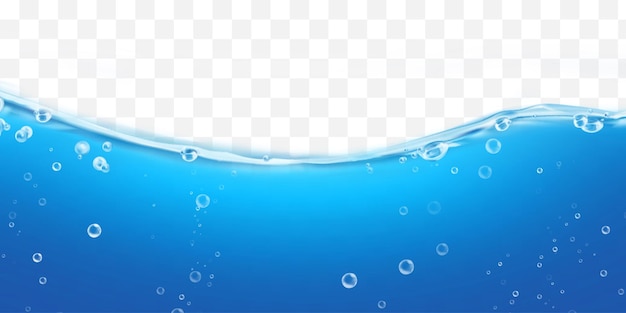 Flüssiges wasser mit transparentem hintergrund der blase