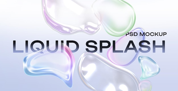 Flüssigkeits-Splash-Mockup