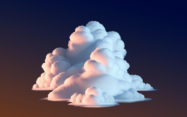 PSD fluffy cloud psd transparente