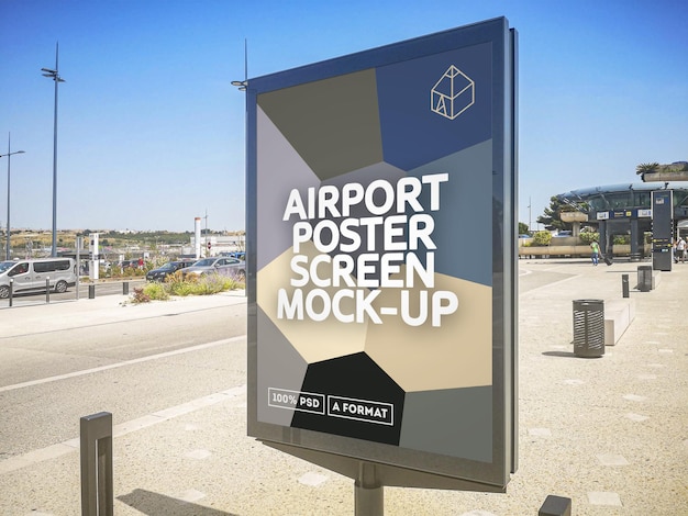 Flughafen poster screen mockup