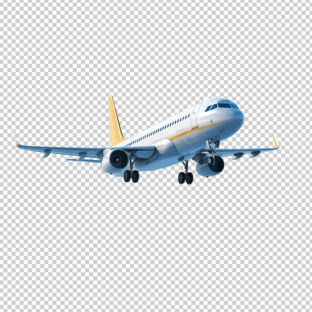 PSD flugzeug 3d-rendering transparenter hintergrund