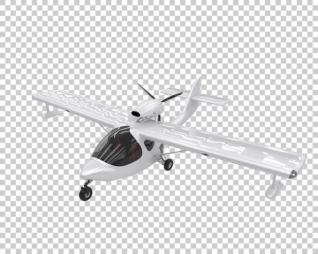 Flugzeug auf transparentem hintergrund. 3d-rendering - abbildung