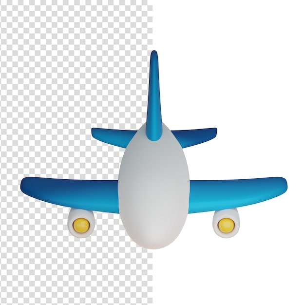 Flugzeug fliegt. Realistisches 3D-Design