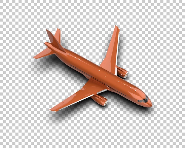 Flugzeug isoliert auf dem Hintergrund 3D-Rendering-Illustration